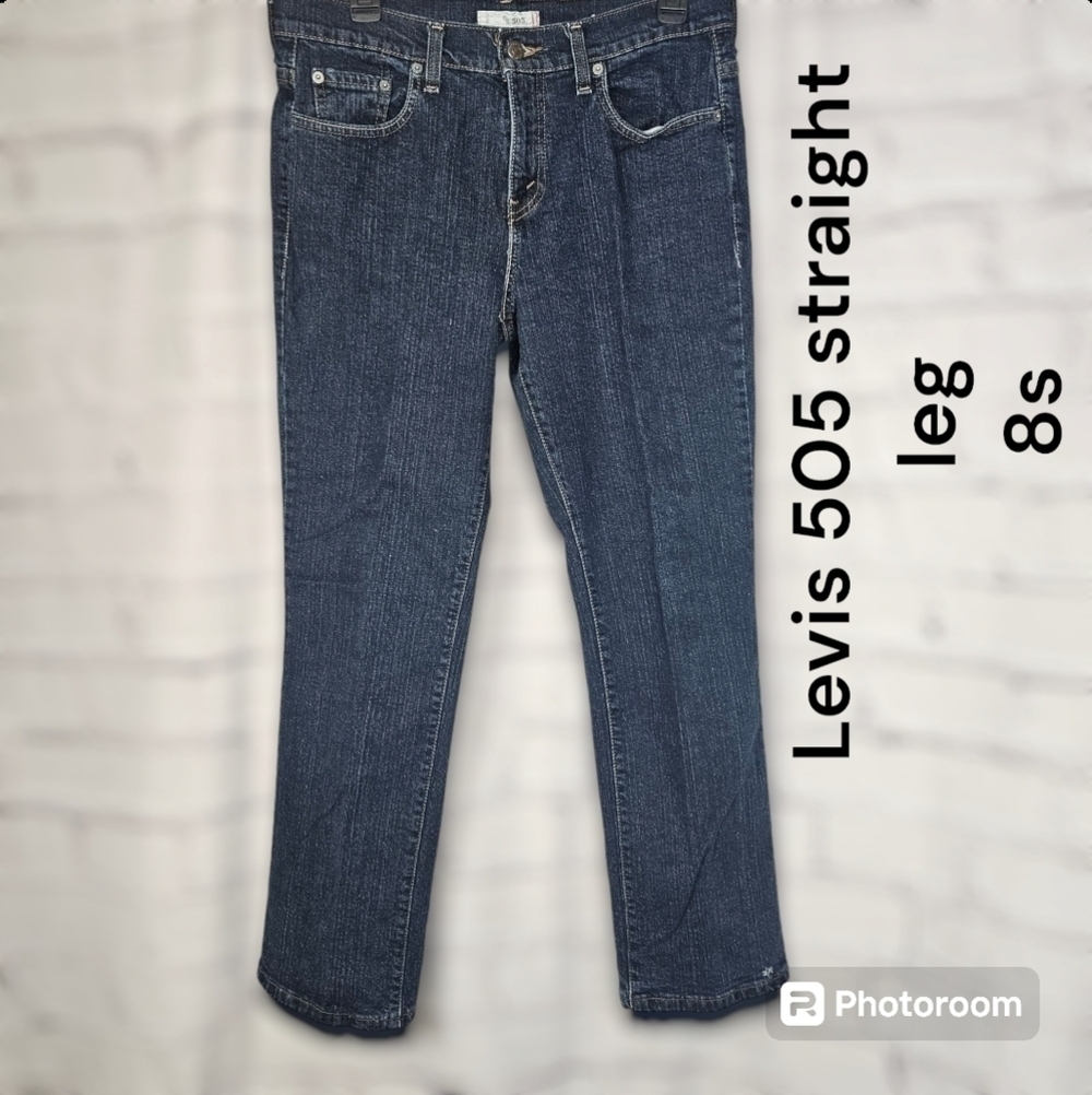 Levis 505 Straight Leg 8S 32x29 2% Spandex Made Mexico VGUC